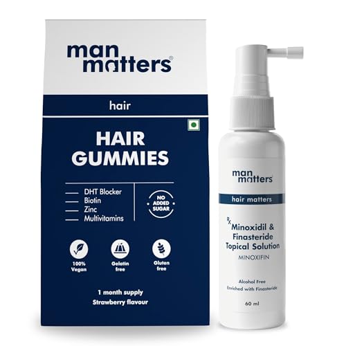 Image 1 of Default Title for the product Man Matters Stage 3 Hair Fall Kit 60ml with 30N Gummies