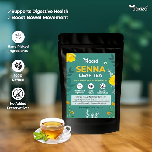 Image 5 of Teaaza Organic Senna Leaf Tea For Constipation & Digestion Loose Leaves - 100 Grams