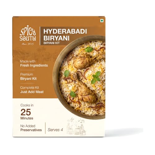 Image 1 of Default Title for the product Spicy South Hyderabadi Biryani Kit with Paste 300g + Basmati Rice 450g, 750g