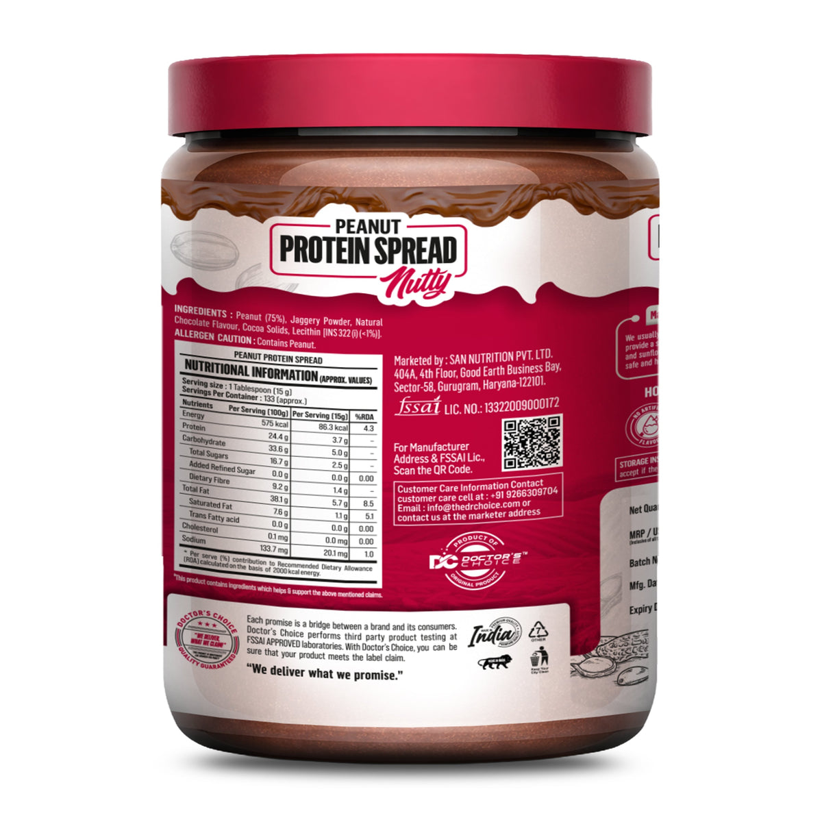 Image 8 of Doctor's Choice ONLY NUTS - Peanut Spread Nutty Choco Fudge