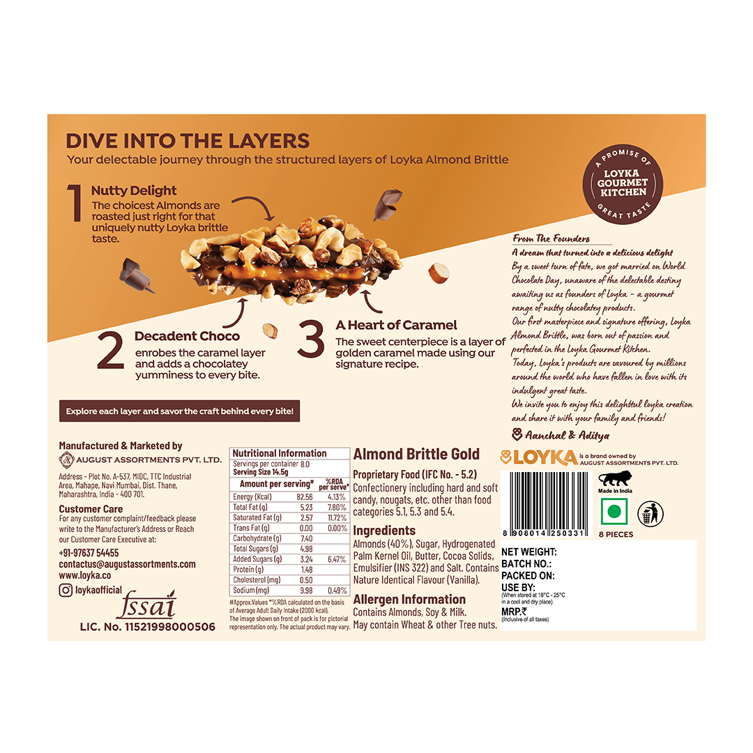 Image 6 of Loyka Almond Brittle Gold 8 Pcs Box