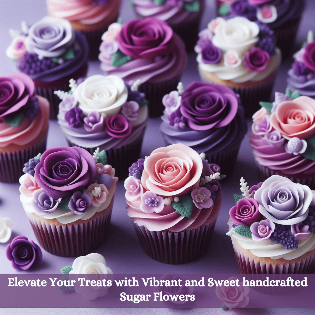 Image 8 of Confect Ombre- 6 | Edible Sugar Roses Topper