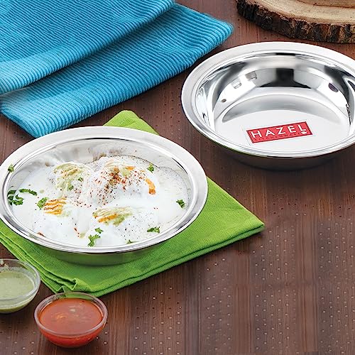 Image 19 of HAZEL Stainless Steel Snack Bowl/Plate Set