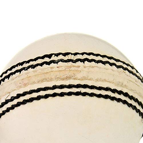 Image 5 of SG Club Leather Ball, Four Pitch (White) Standard Size