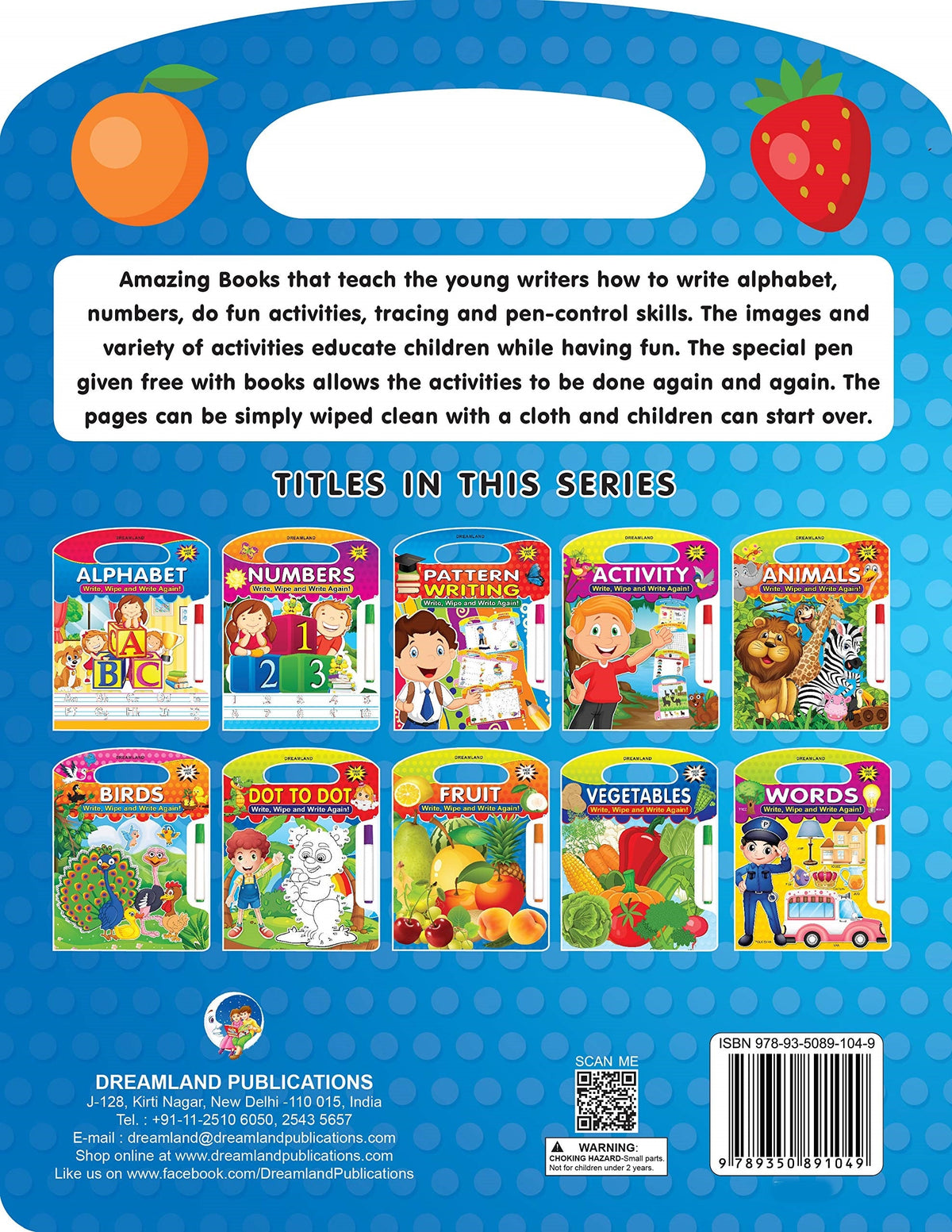 Image 2 of Dreamland Write and Wipe Book - Fruit