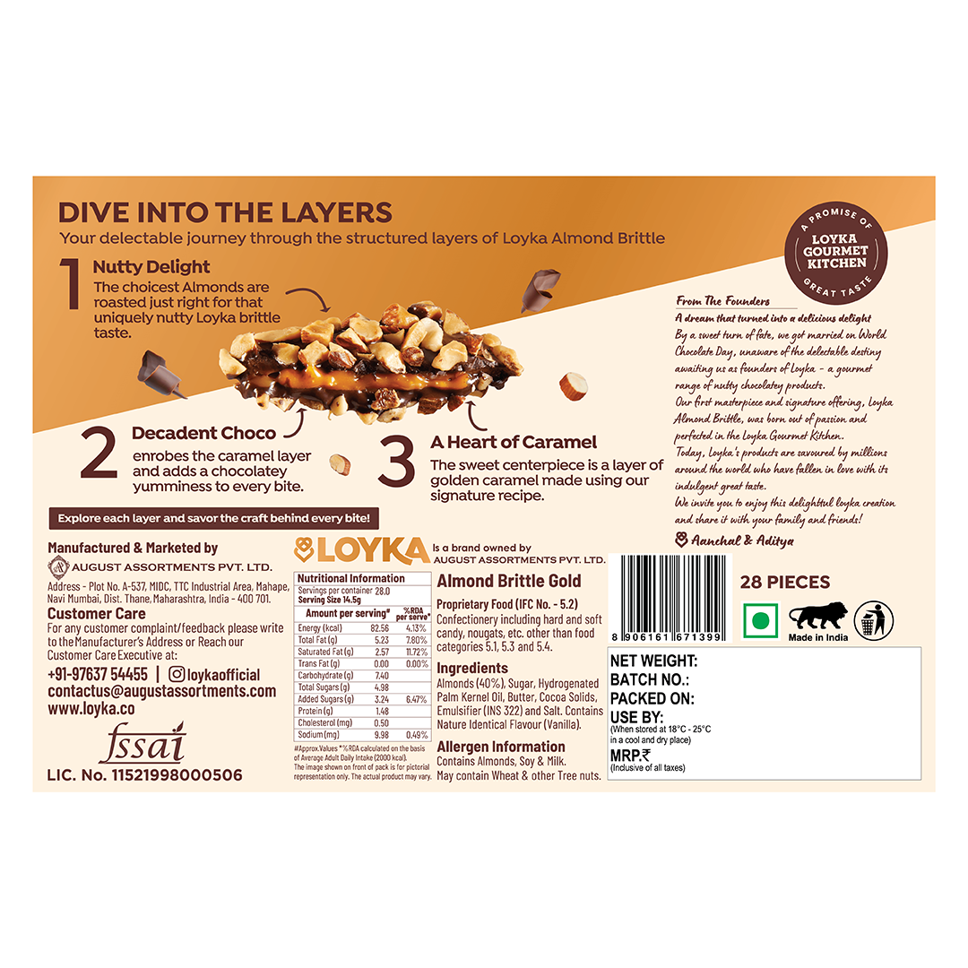 Image 7 of Loyka Almond Brittle Gold 28 Pcs Box