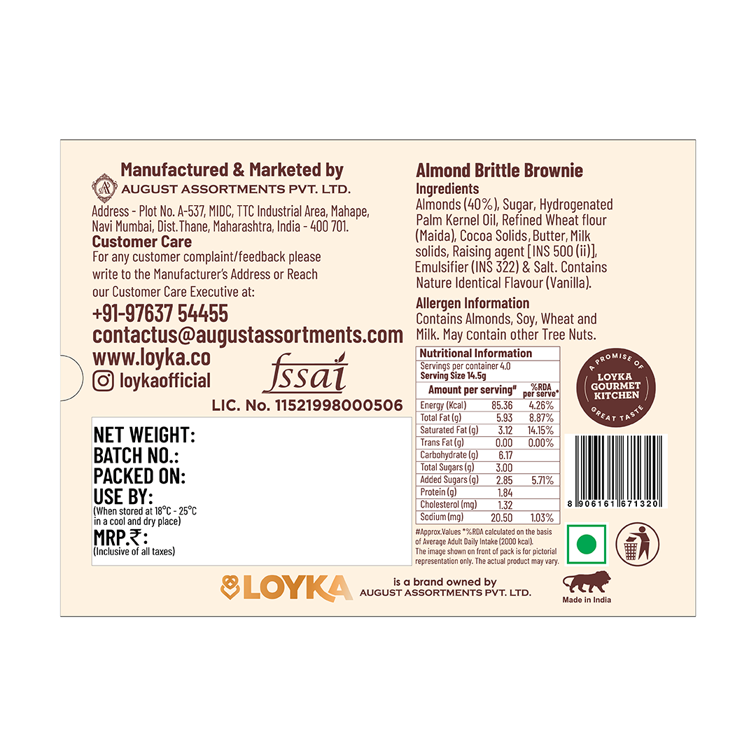Image 7 of Loyka Almond Brittle Brownie 4 Pcs Box