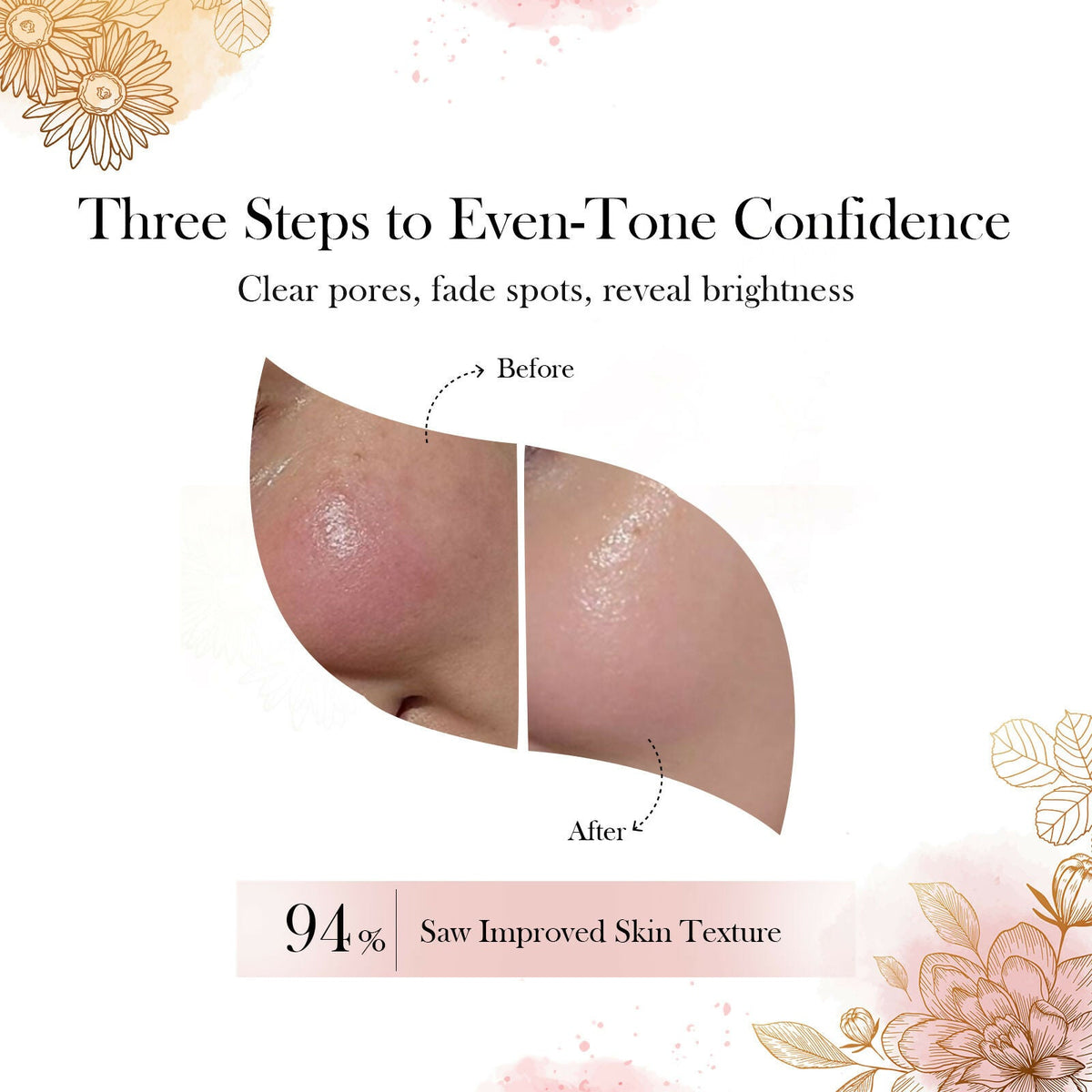 Image 10 of CareVeda Glutathione Skin Care Set of 3 | Face Wash & Peel off Mask, Face Serum for Bright, Even-Toned Skin | Anti-Pigmentation & Glow Boost | For Men & Women