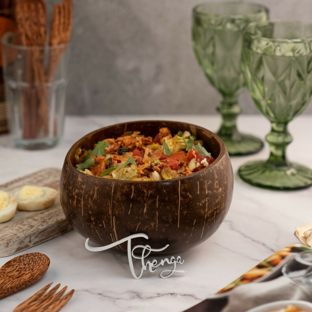 Image 8 of Thenga Handmade Jumbo Coconut Shell Bowls with Spoons