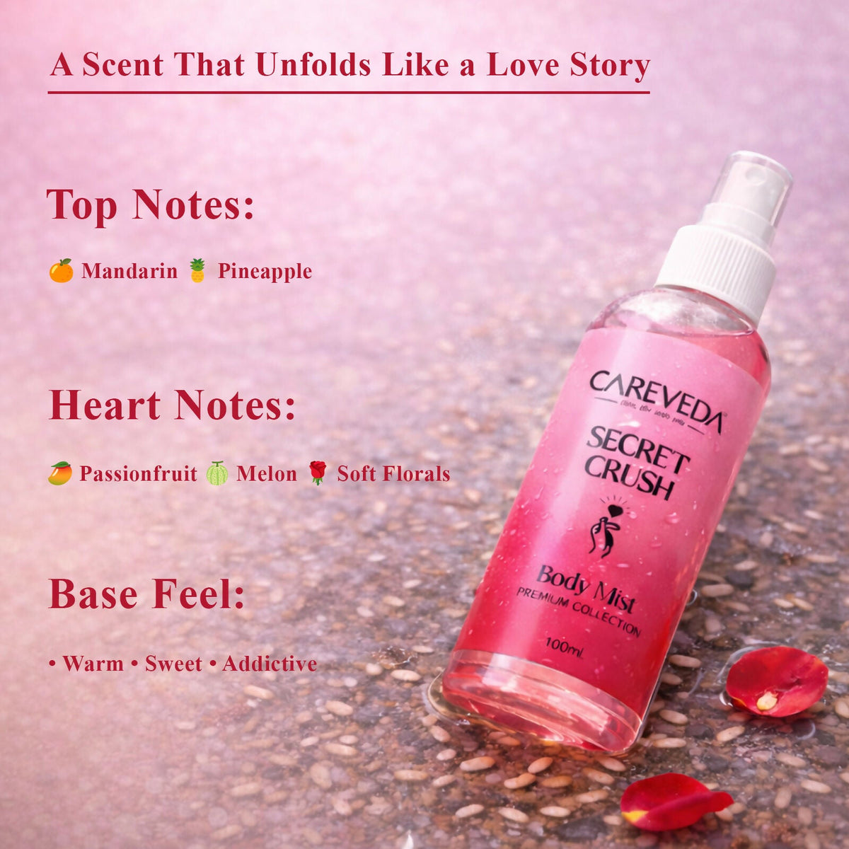 Image 5 of CareVeda Secret Crush Premium Collection, Body Mist