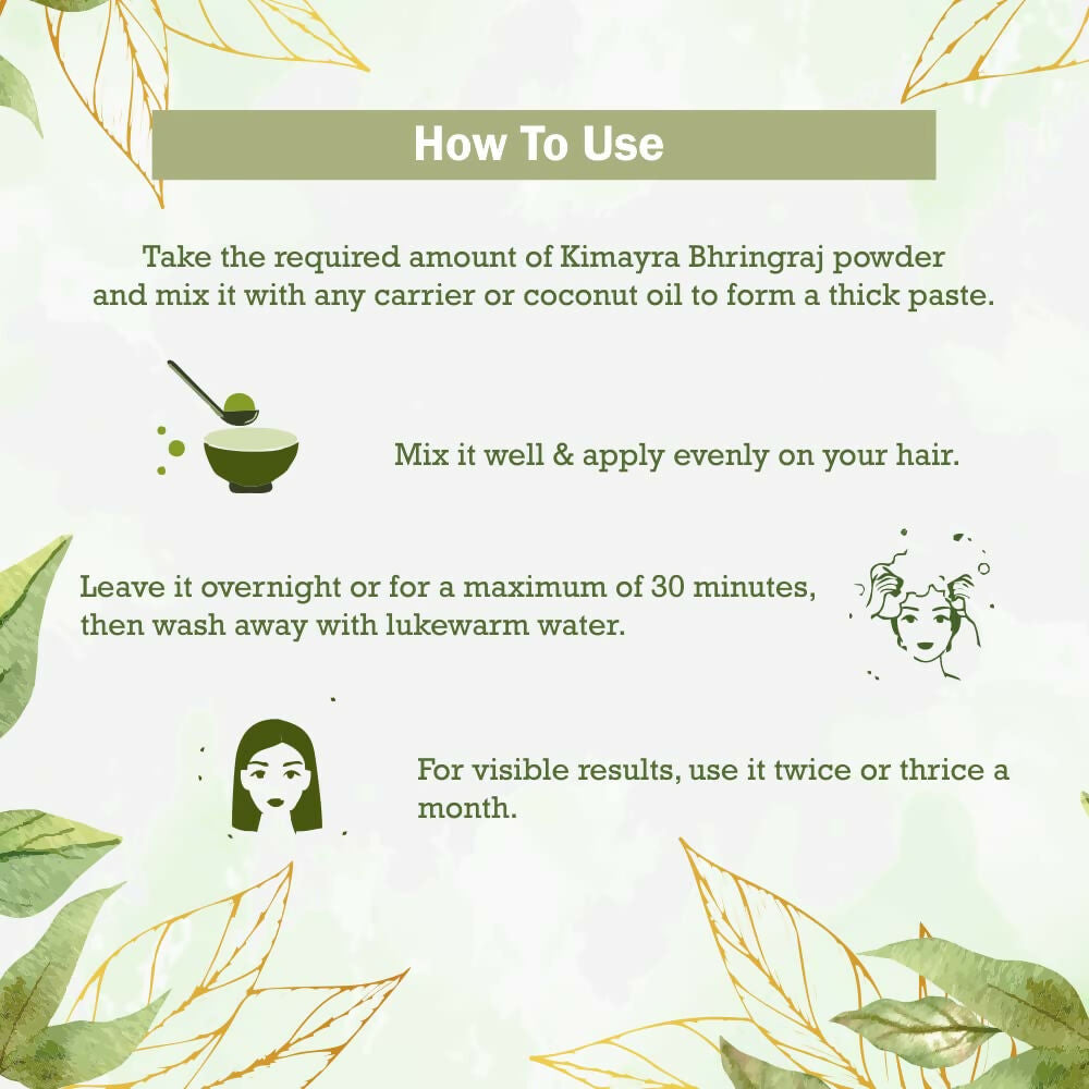 Image 4 of Kimayra Bhringraj Powder For Hair Growth & Reduces Frizz