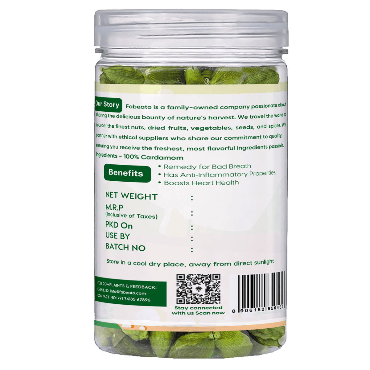 Image 6 of Fabeato Whole Green Cardamom 8mm Bold (50g)