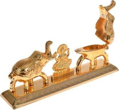 Image 3 of Fashion Bizz Handcrafted Goddess Lakshmi Roli Chawal Box with Elephants