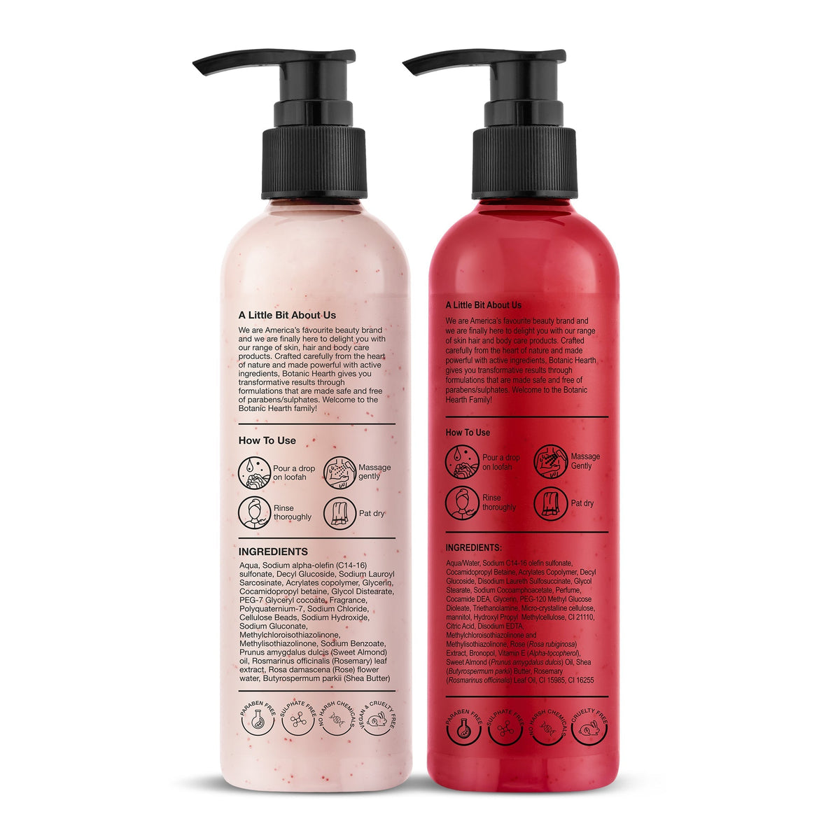 Image 9 of Botanic Hearth Garden Rose Vitamin E & British Rose Almond BodyWash