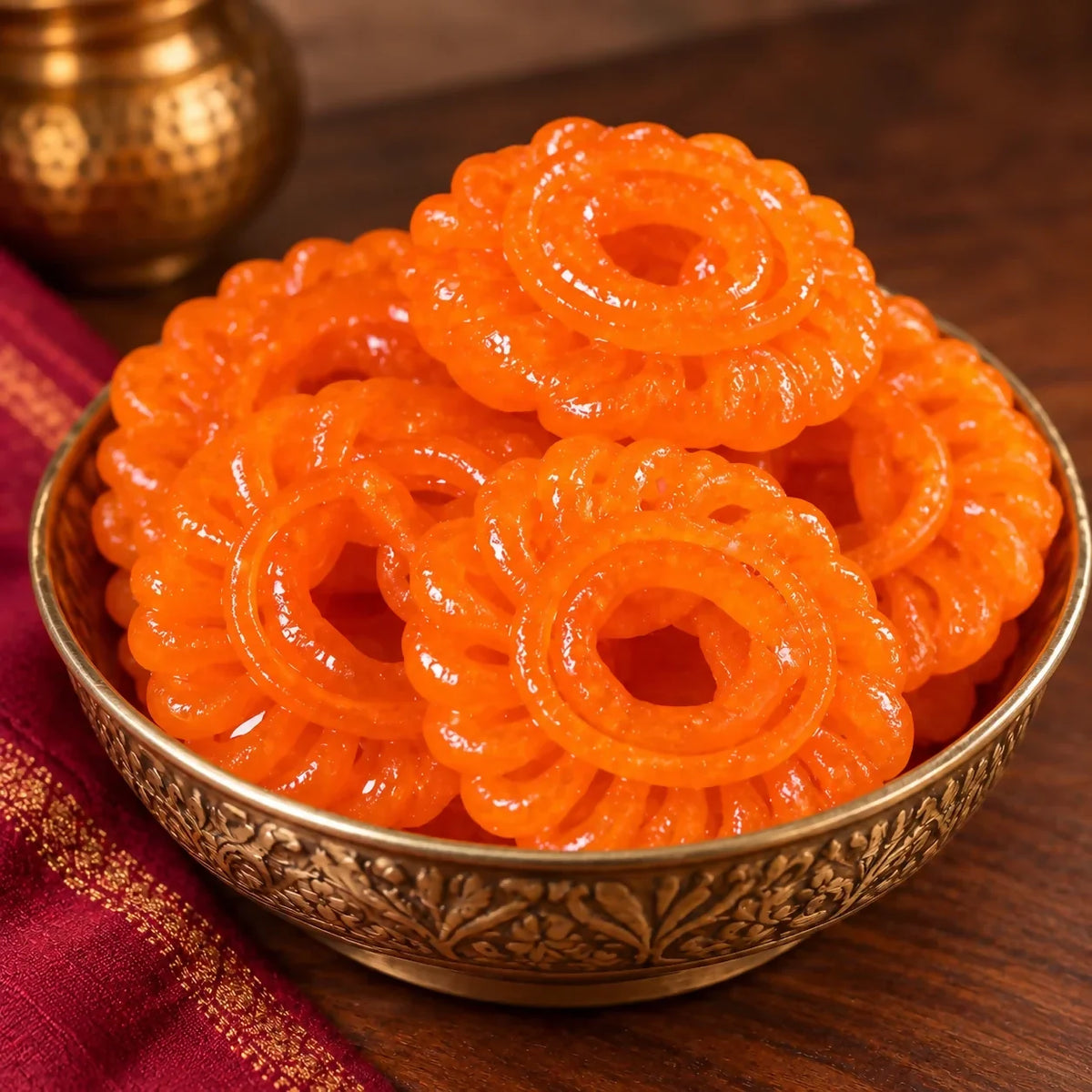 Image 1 of 500 gm for the product Tenali Ruchulu - Jangri(ghee)