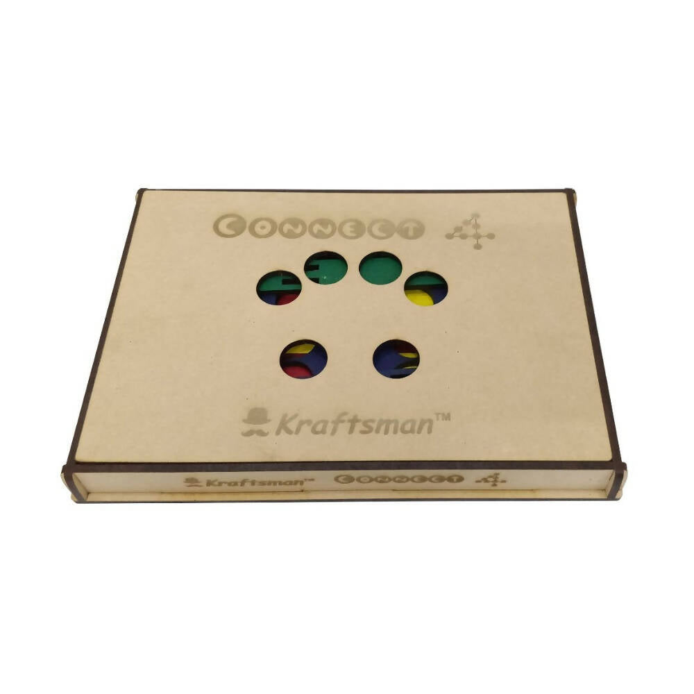 Image 4 of Kraftsman Get-4 In A Row Or Get-In-Line Wooden Game Of Strategy Game