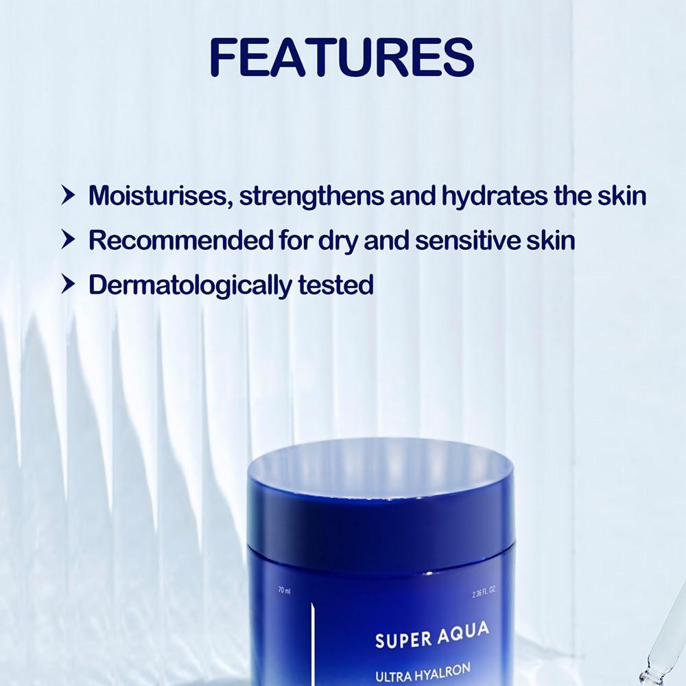 Image 3 of Missha Super Aqua Ultra Hyalron Cream For Intense Hydration And Skin Barrier Support