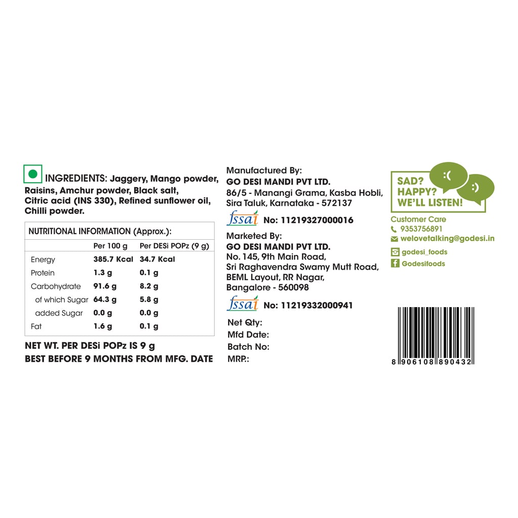 Image 5 of Go desi Popz Kaccha Aam | Made with Jaggery | Pack of 50