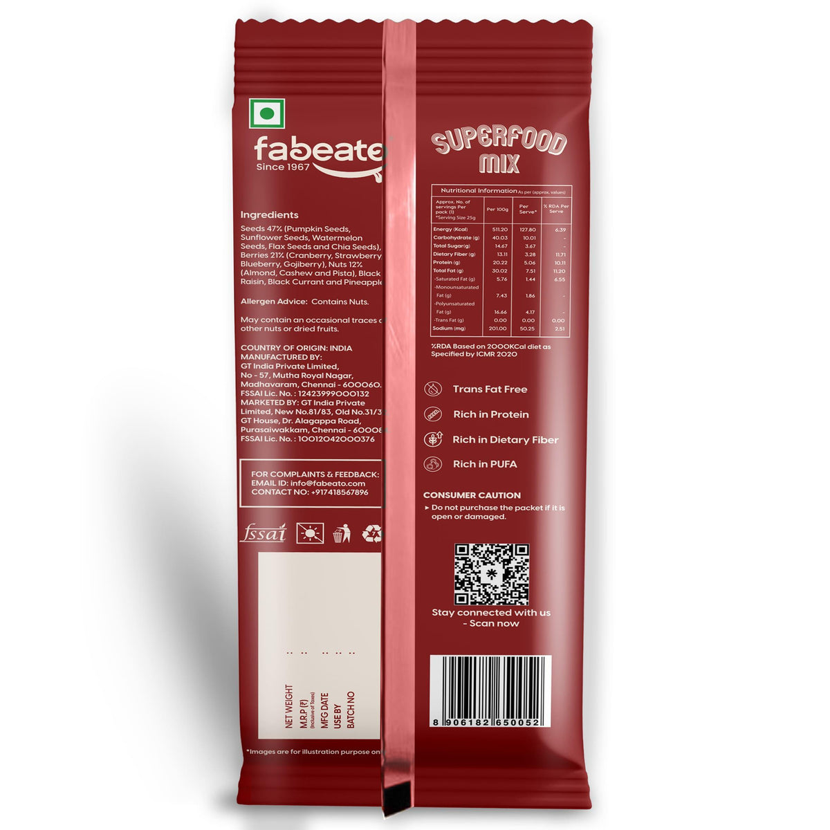 Image 4 of Fabeato Munch on the Go Snack Premium Superfood Mix
