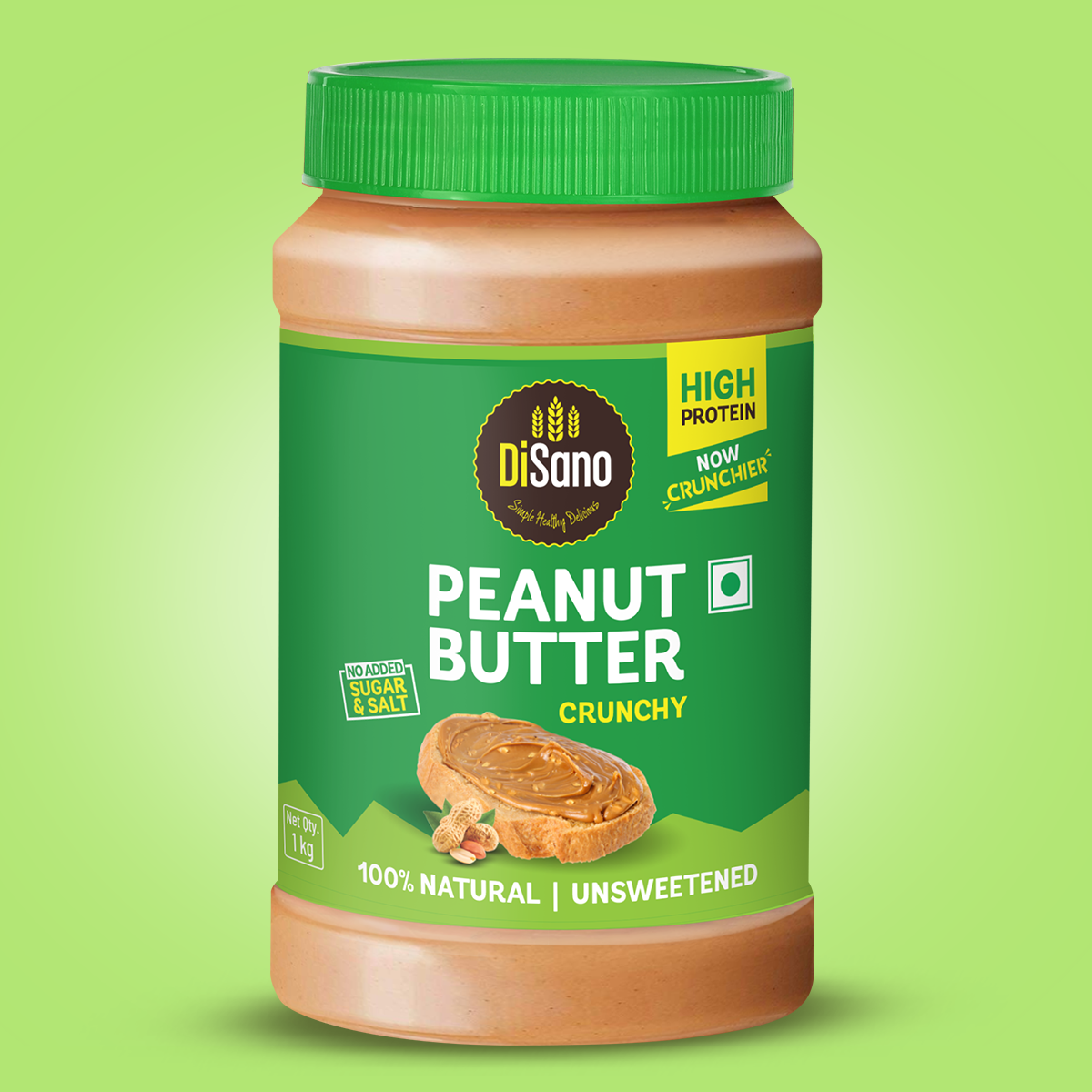 Image 5 of 1 kg / Crunchy for the product Disano Natural Peanut Butter