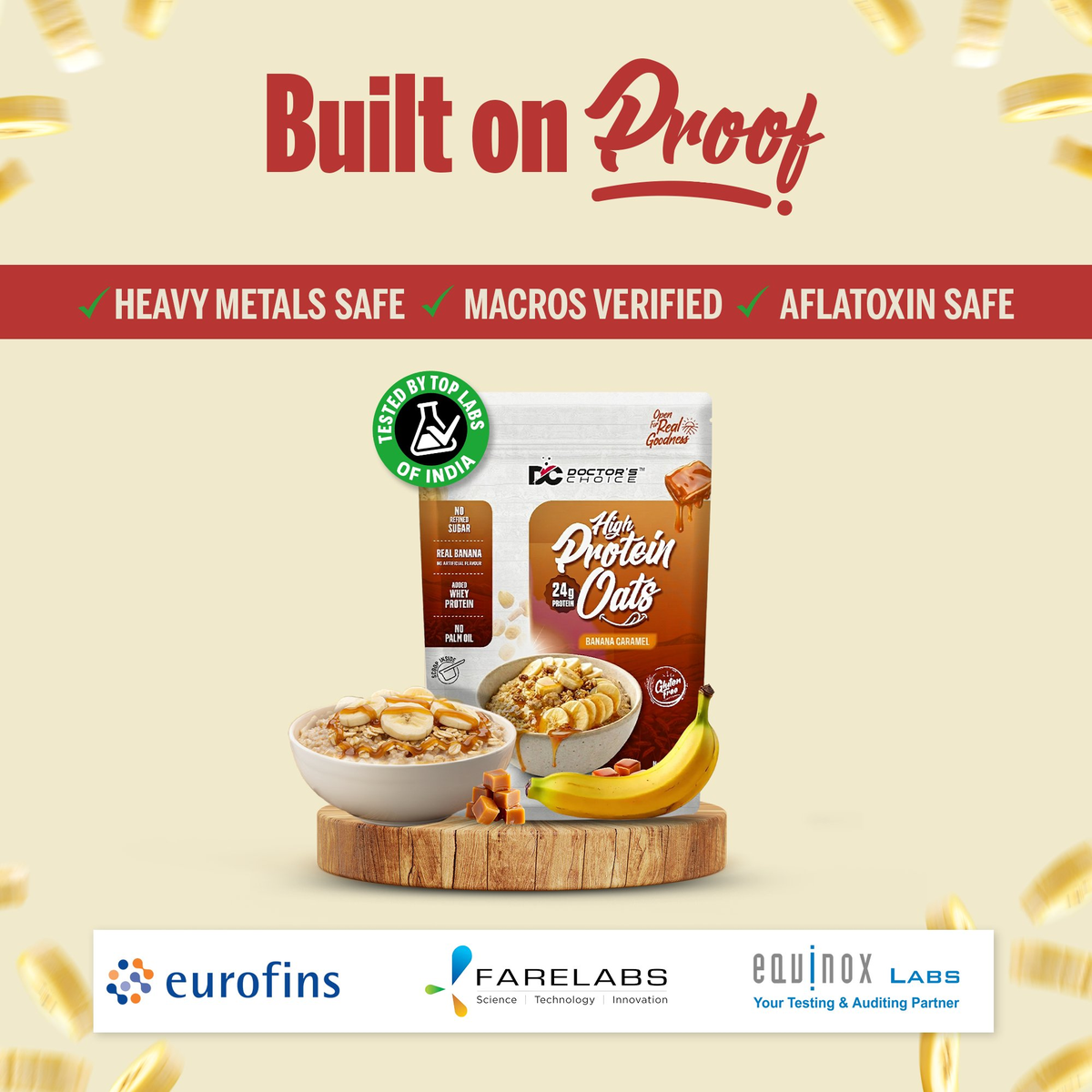 Image 7 of Doctor's Choice Protein Oats (Banana Caramel) 375 GM