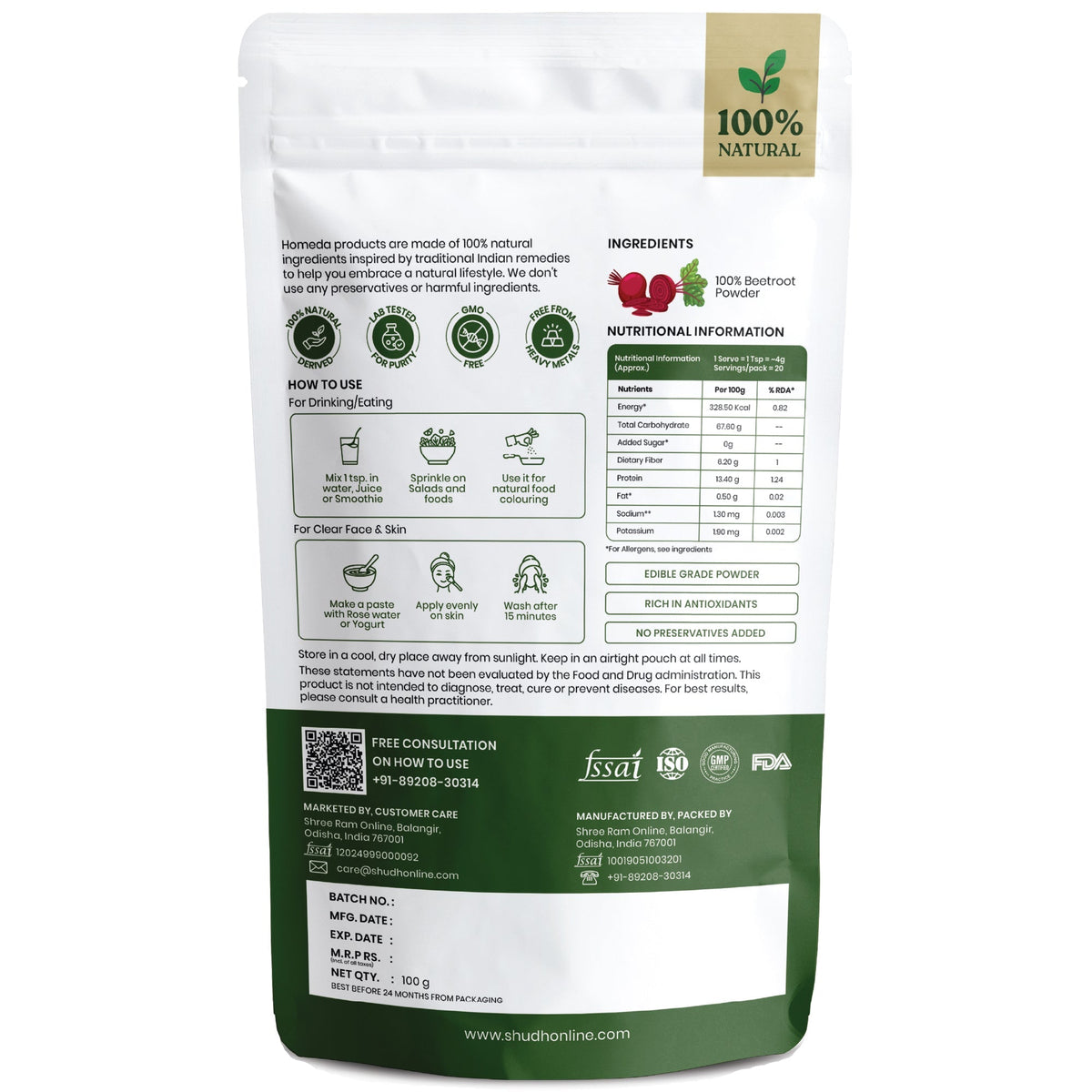 Image 8 of Shudh Online Organic Beetroot Powder