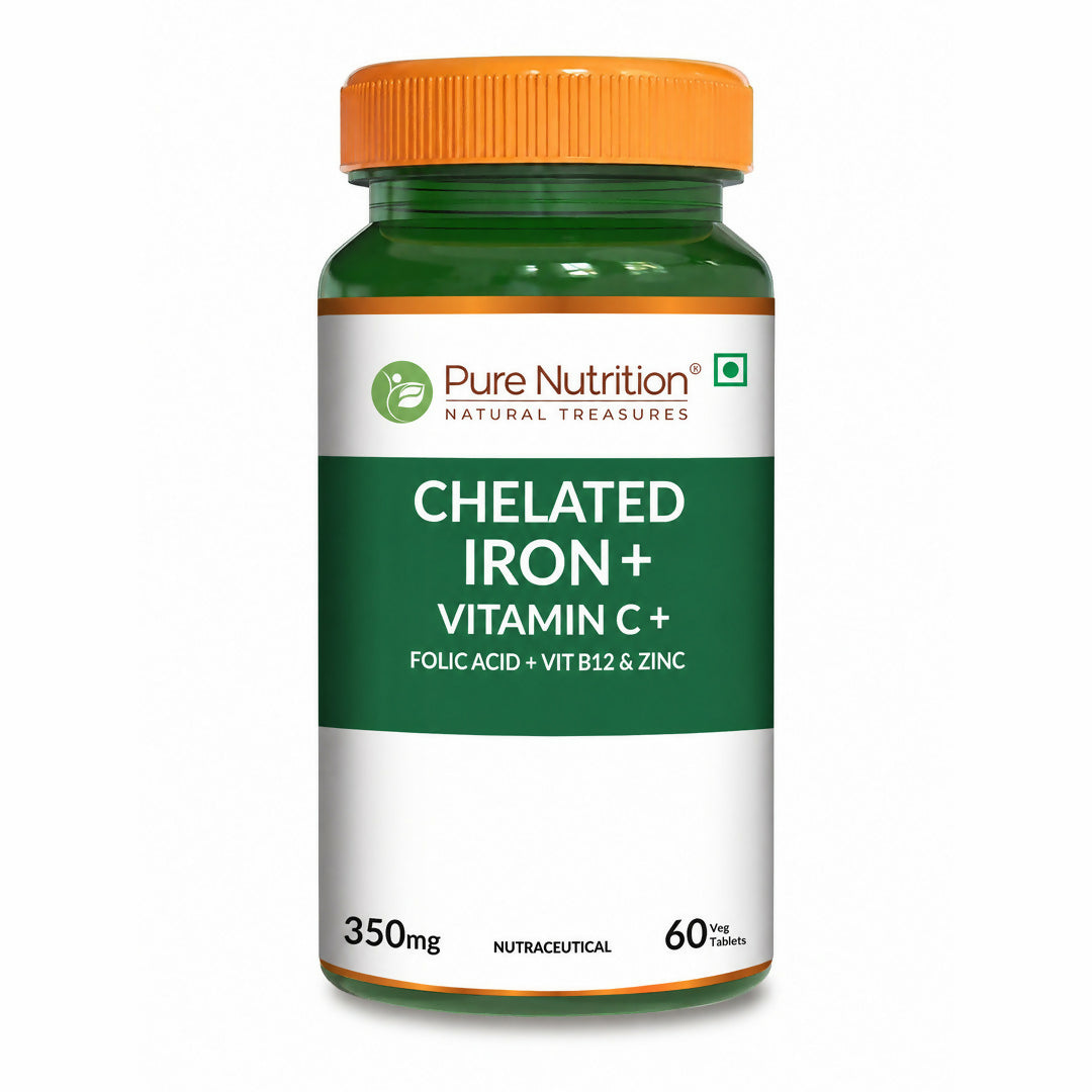 Image 1 of 60 tabs / Pack of 1 for the product Pure Nutrition Chelated Iron Supplement for Women and Men
