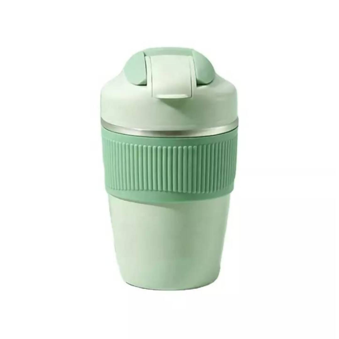 Image 1 of Wosta Travel Coffee Mug with Lid and Straw Tumbler - 480ml (Green)