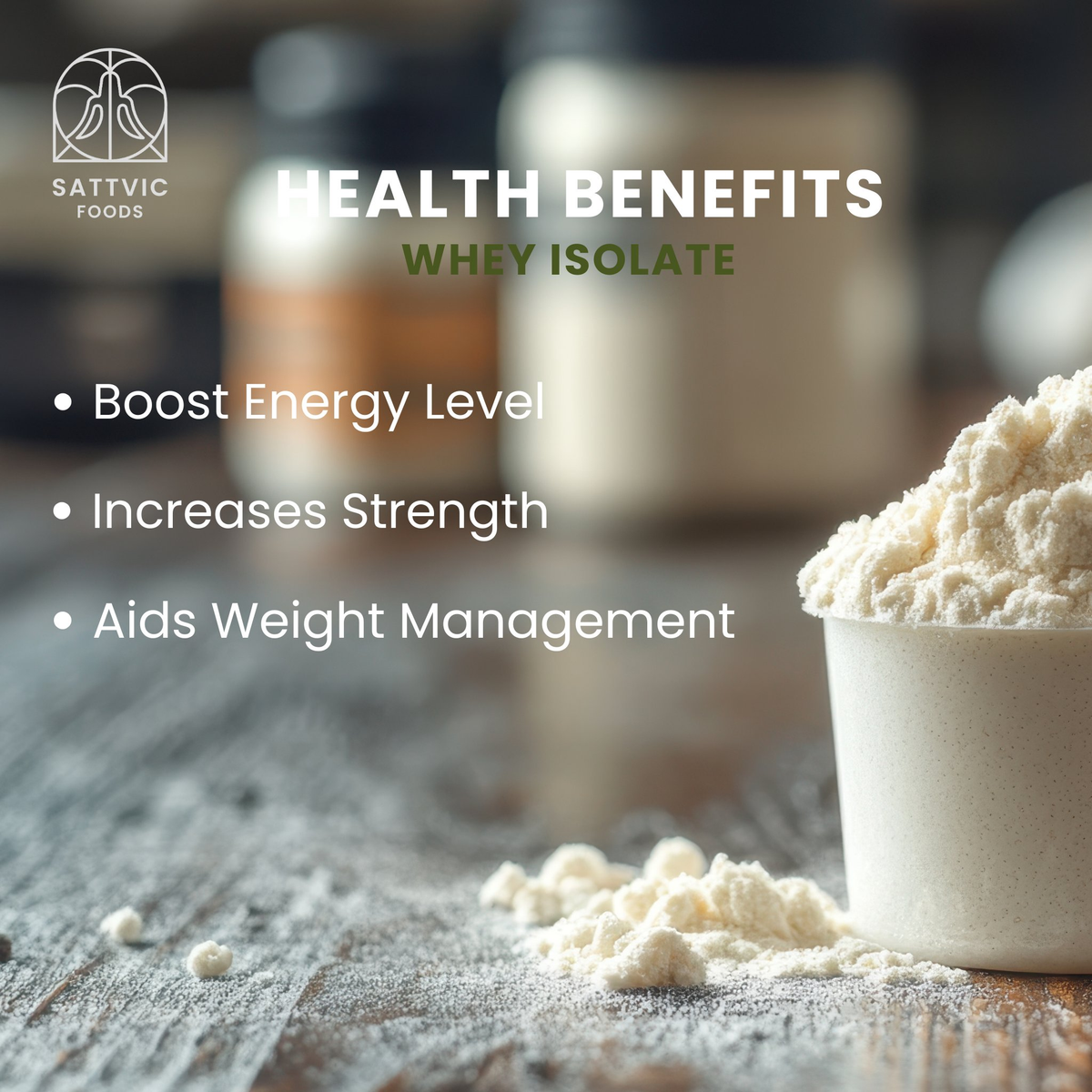Image 18 of Sattvic Foods Organic Whey Isolate 90% | High Protein-Low Lactose