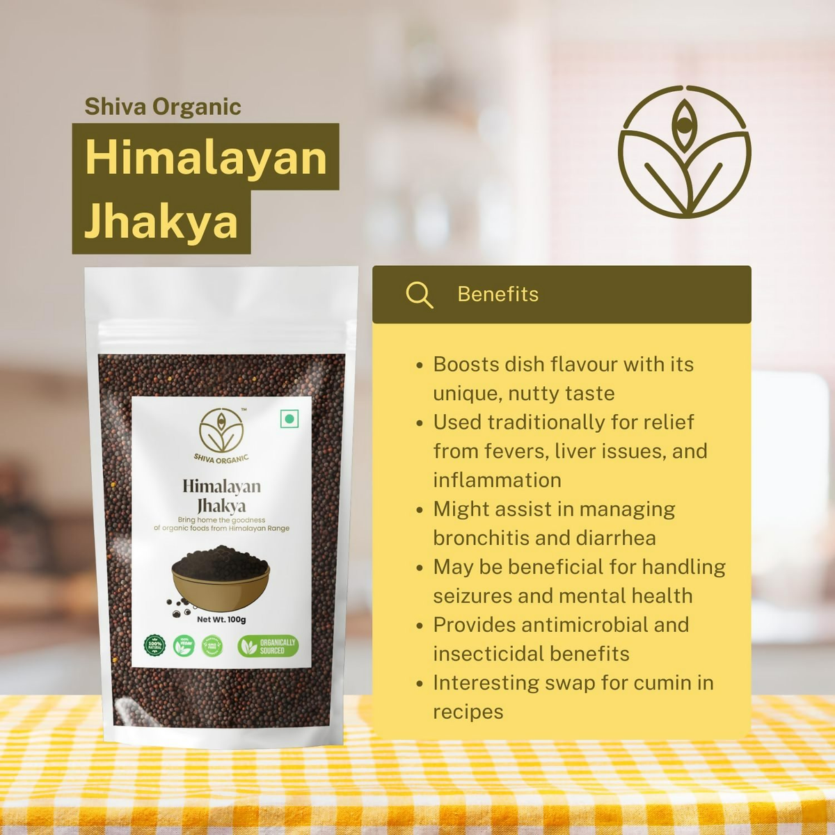Image 5 of Shiva Organic Himalayan jakhiya seeds pahadi (Wild Mustard) Black Jakhya Seeds