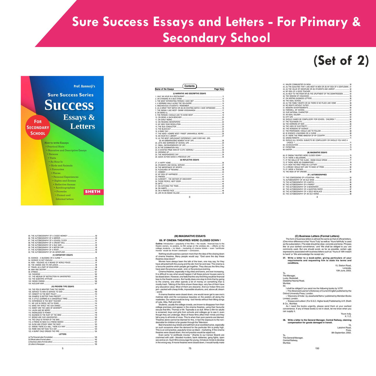 Image 4 of Sure Success Primary & Secondary School Essays and Letters Books Set of 2| Formal & Informal Letters, Descriptive Essays