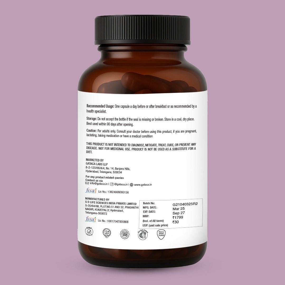 Image 5 of GATACA Pure Trans-Resveratrol - 250 mg Capsules for More Repair, Better Heart, More Life