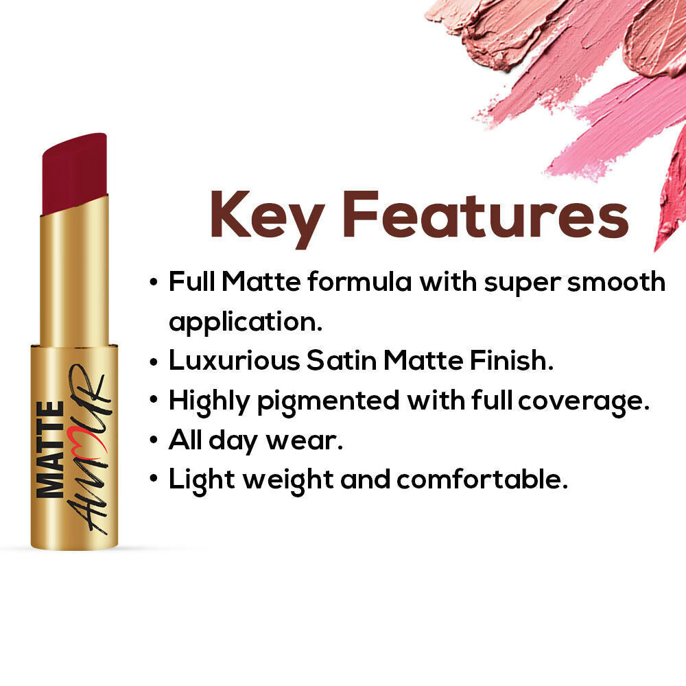 Image 5 of Jaquline USA Jusa Amour Matte Lipstick - Intimate 05