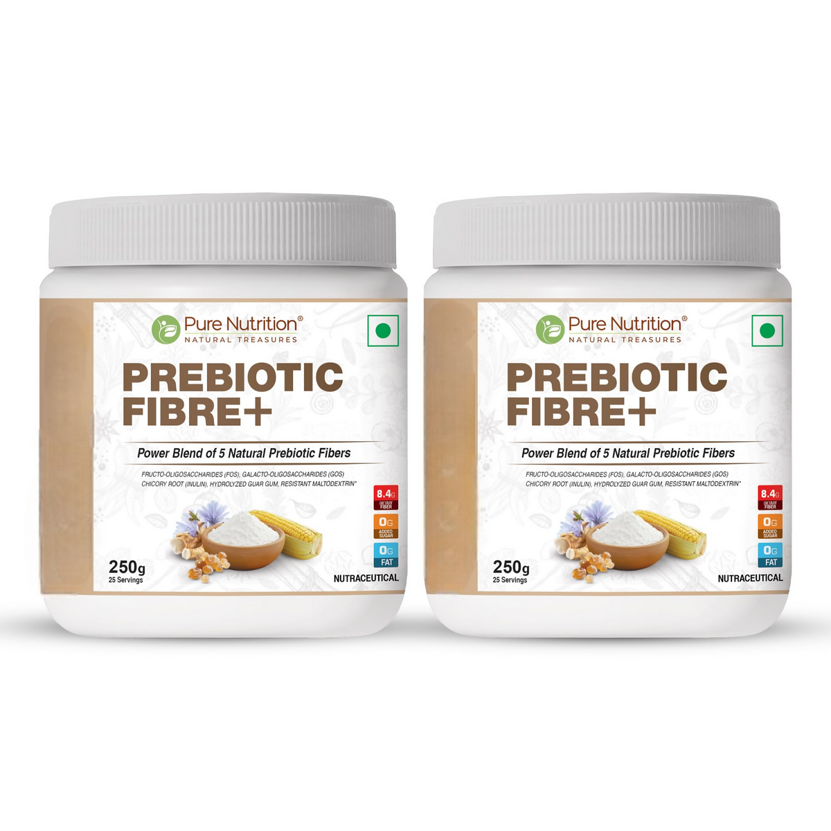 Image 1 of 250 gm / Pack of 2 for the product Pure Nutrition Prebiotic Fiber Powder