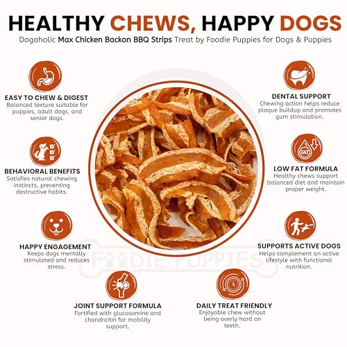 Image 16 of Foodie Puppies Dogaholic Chicken Bacon Treats for Dogs