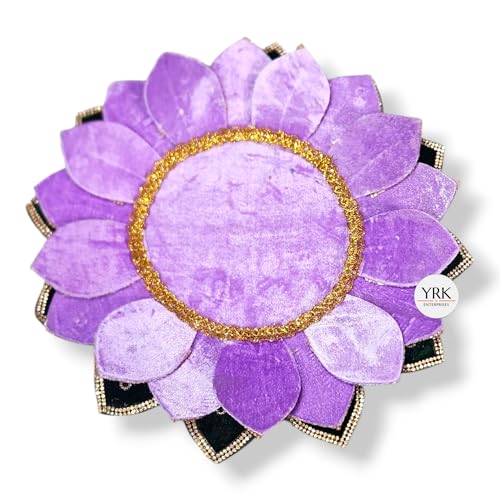 Image 5 of YRK Lotus Stand 15 Inch | Violet | Lotus Base | Varalakshmi Idol for Pooja | Varalakshmi Stand | Varalakshmi Ammavari Idol | Varalakshmi Amman | Varamahalakshmi