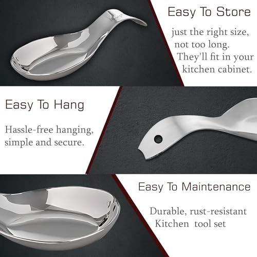 Image 7 of Parage Stainless Steel Spoon Rest Set of 2, 21.5 cm Long