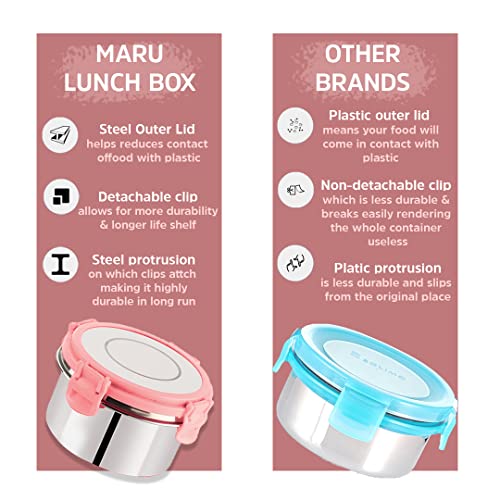 Image 6 of MARU Stainless Steel Lunch Box Set of 3 (250ml*2 + 350ml)