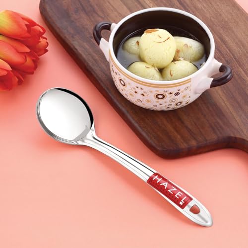 Image 6 of HAZEL Stainless Steel Oval Shape Serving Spoon Scooper Spatula Server Kitchen Utensils