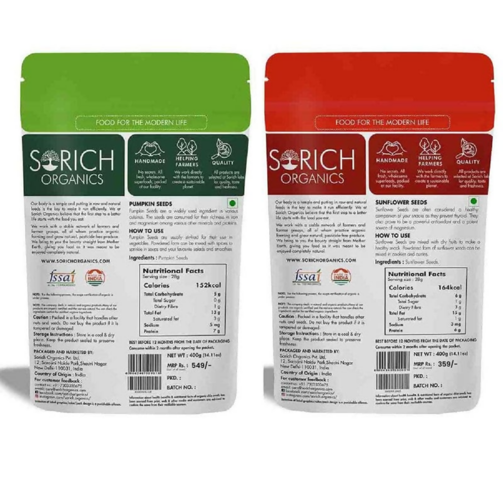 Image 2 of Sorich Organics Super Seeds Mix Combo of Pumpkin Seeds and Sunflower Seed