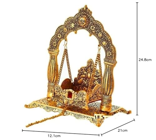 Image 6 of Labhcart Metal Laddu Gopal Jhula Krishna Palana Laddo Gopal Jhula