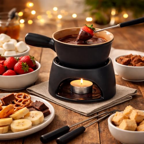 Image 8 of Pure Source India Ceramic Fondue Burner, Aroma Burner Ceramic Oil Diffuser, Home Bedroom Decor Christmas Housewarming Gift