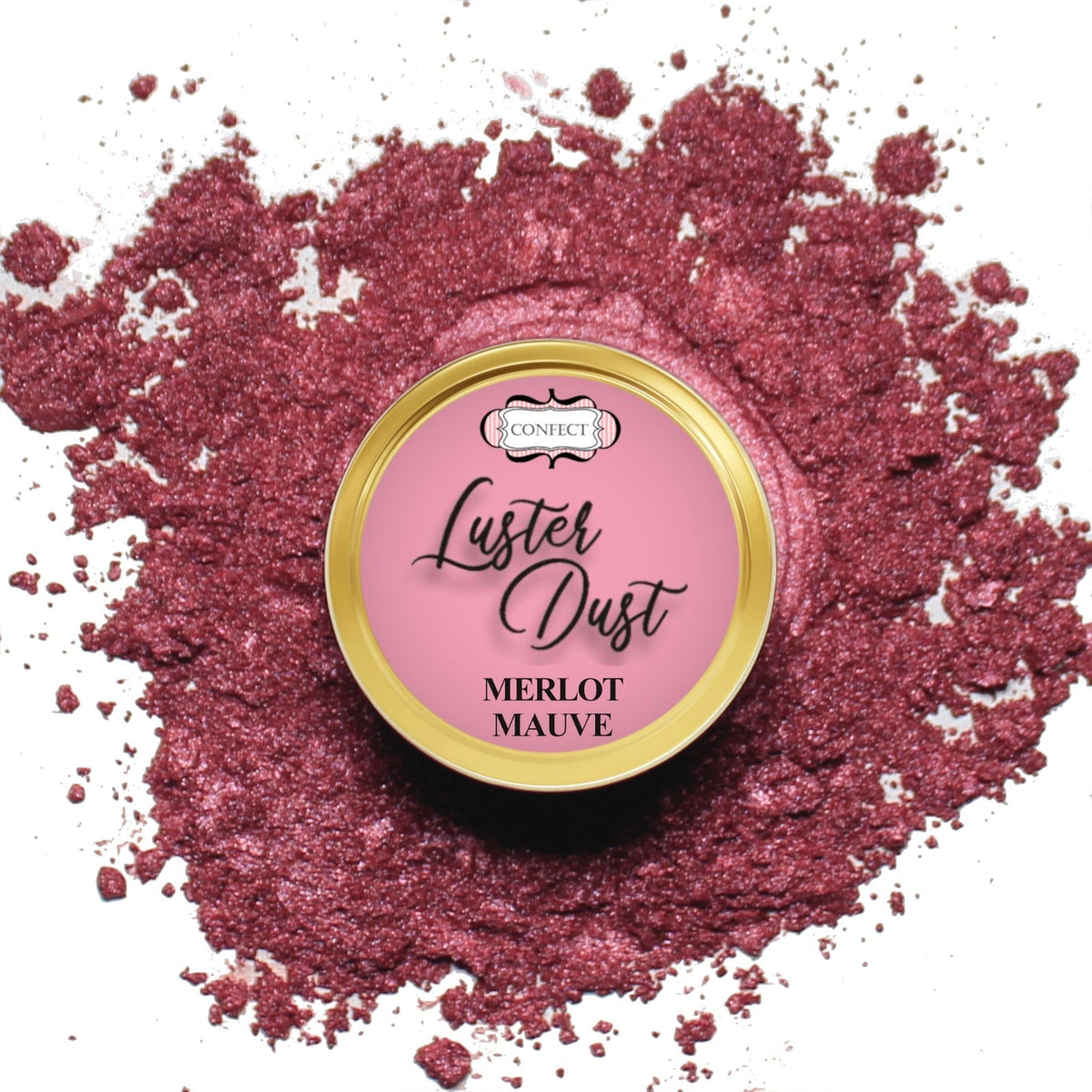 Image 6 of Confect Edible Luster Dust – Pack of 5 | Sangria Red, Mauve, Cherry Blossom, Two Tone, Wine Red |