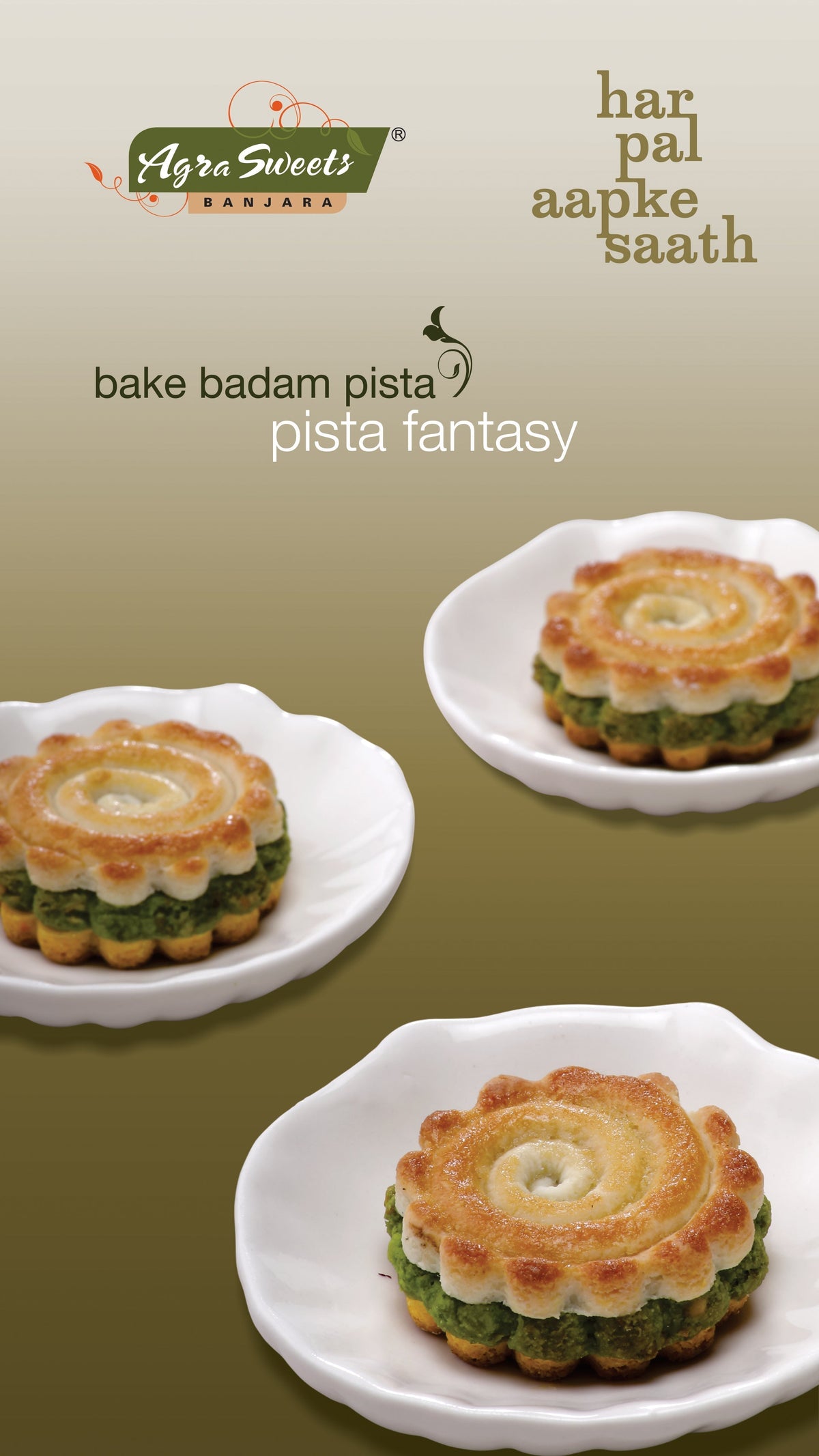 Image 1 of 1 kg for the product Agra Sweets Banjara Bake Badam Pista Fantasy