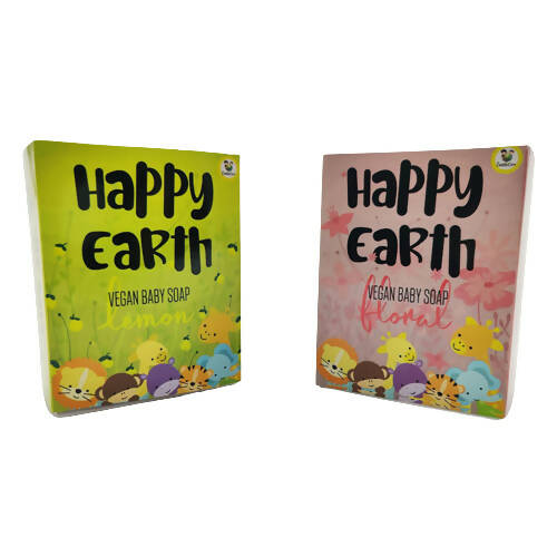 Image 2 of Cuddle Care Happy Earth Vegan Baby Soap for Infants- Pink & Yellow