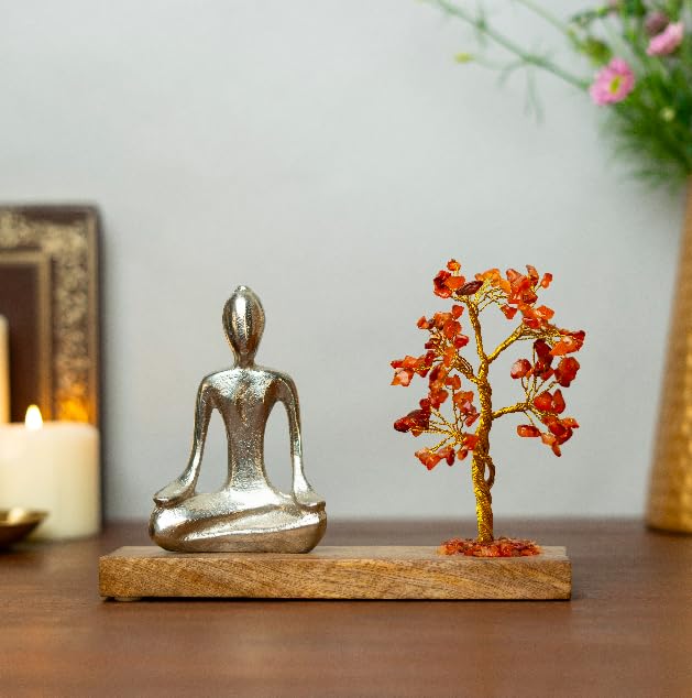 Image 6 of RITUALISTIC Nirvana Carnelian Crystal Tree Handcrafted Gemstone Tree 22 x 14.5 Cm