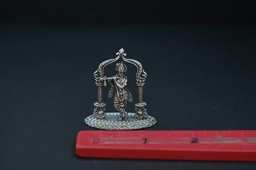 Image 6 of Dista Silvers Antique Krishna Idol with Frame 15.90G