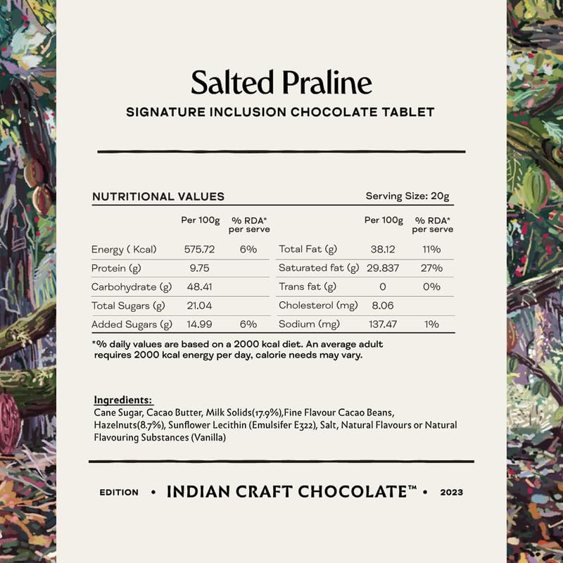 Image 7 of Manam Chocolate Signature Inclusion Tablet - Salted Praline, 43% Vietnam Milk - 80g