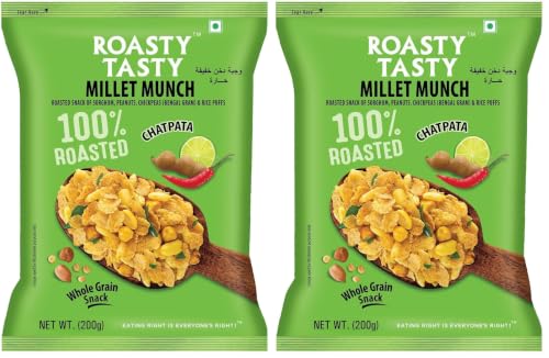 Image 1 of 200 g (Pack of 2) for the product Roasty Tasty Millet Munch Chatpata 200g Pack of 2
