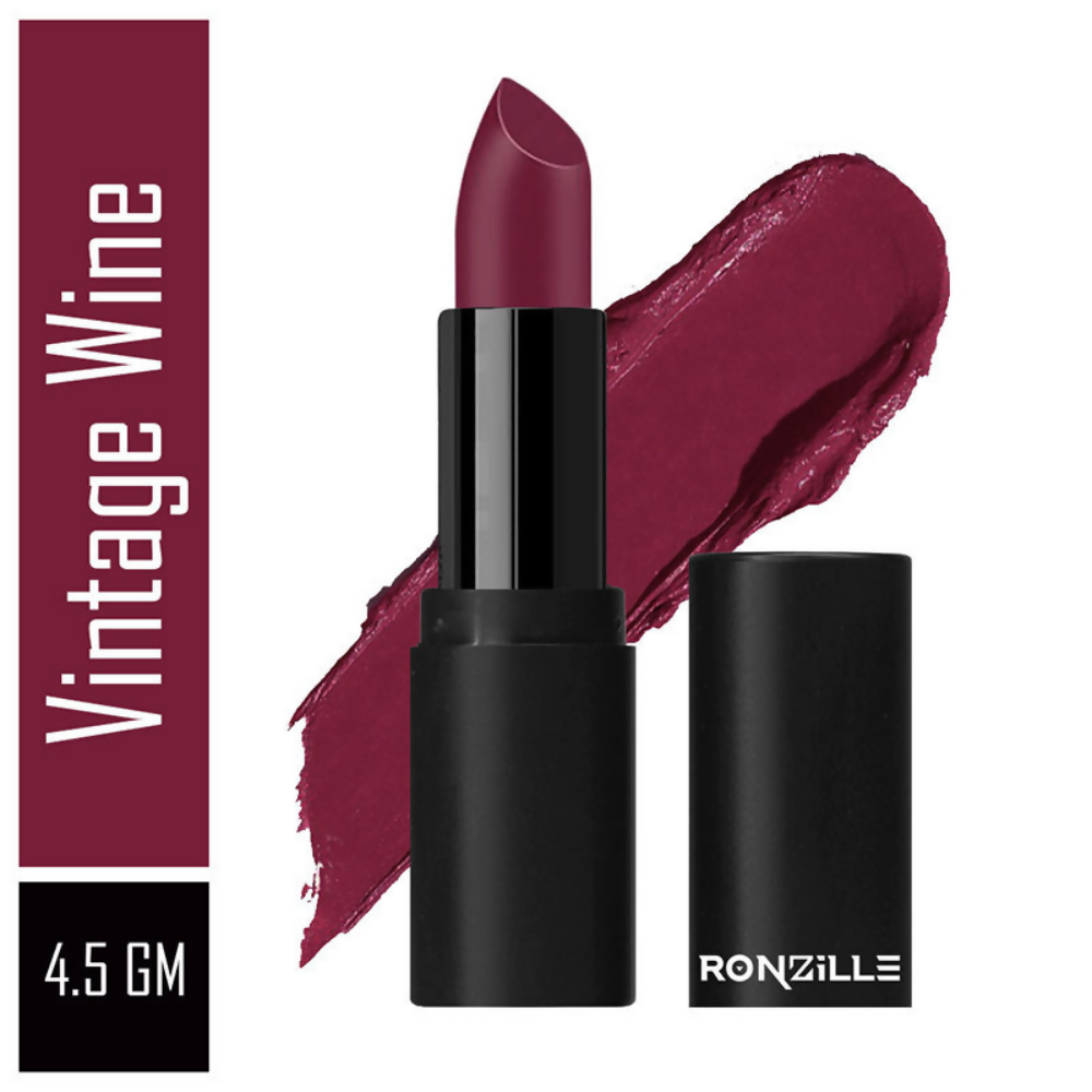 Image 4 of Ronzille One Touch Up HD Matte Lipstick - Vintage Wine